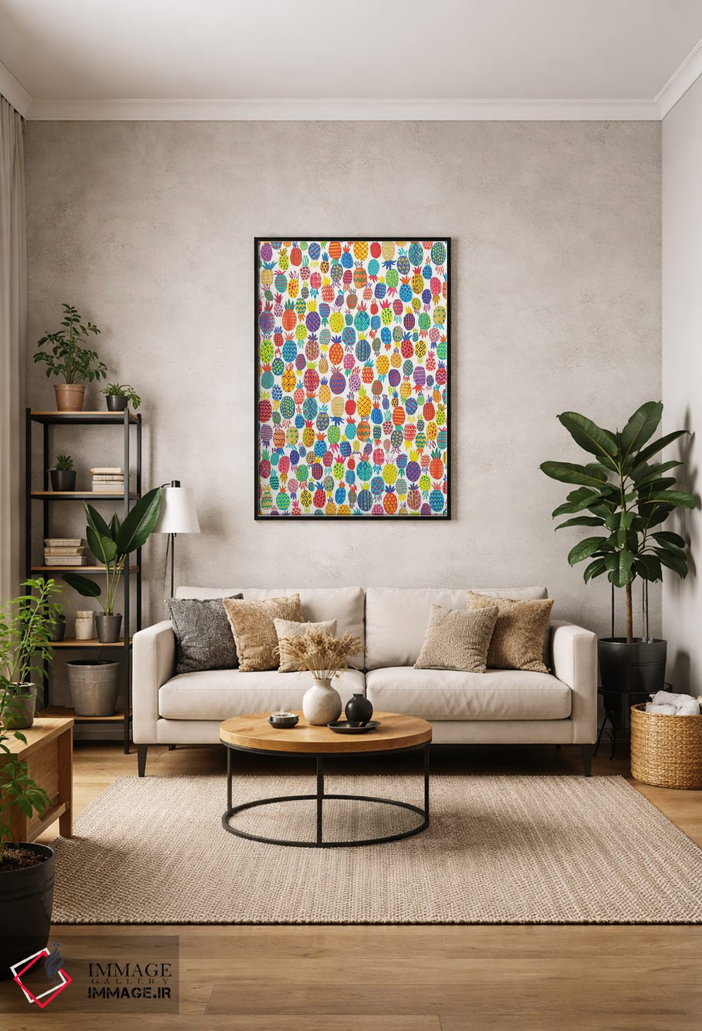 تابلو دکوراتیو آناناس های بامزه اثر نینولا دیزاین - D2B