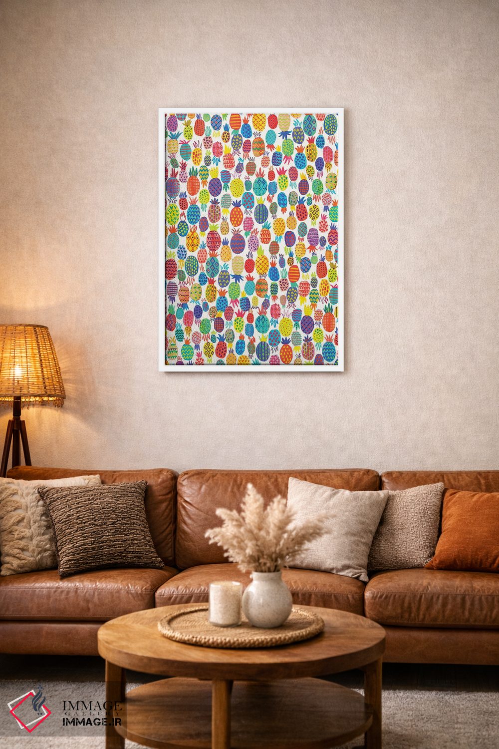 تابلو دکوراتیو آناناس های بامزه اثر نینولا دیزاین - D4W