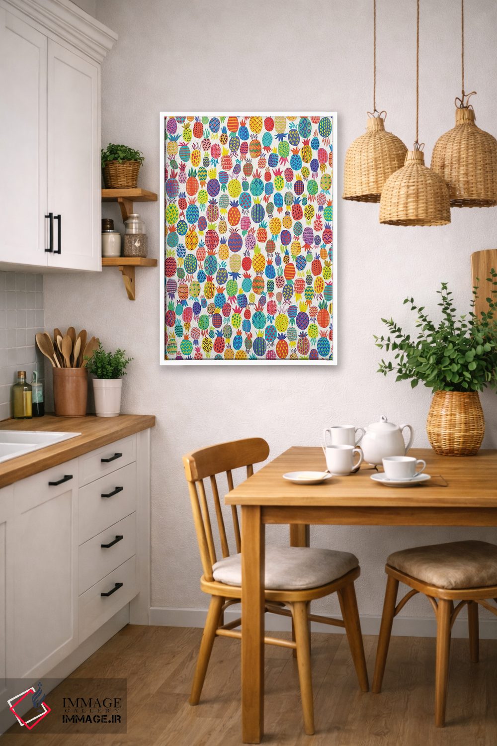 تابلو دکوراتیو آناناس های بامزه اثر نینولا دیزاین - D6W