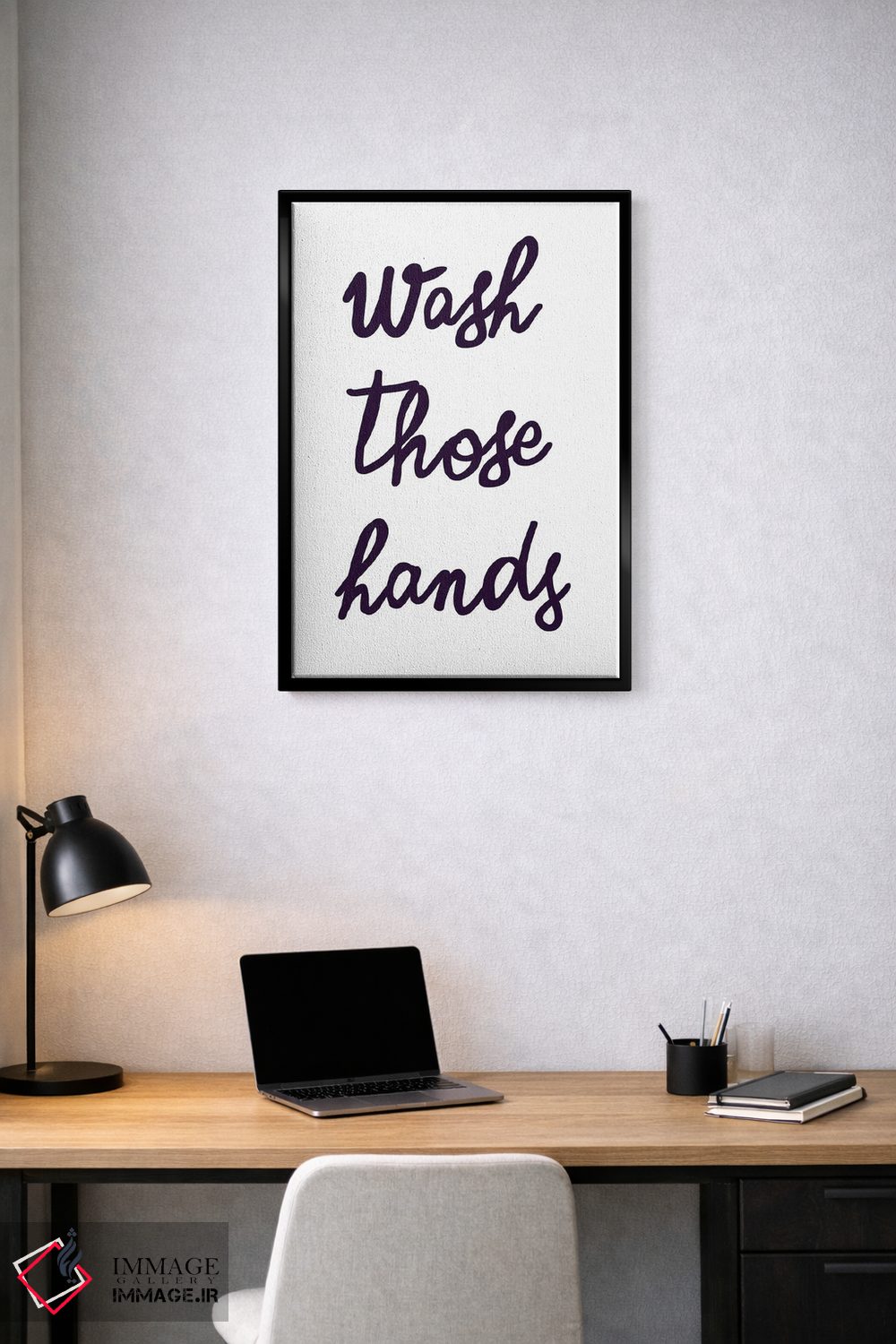 تابلو دکوراتیو دست ها را بشویید اثر نینولا دیزاین - D2B