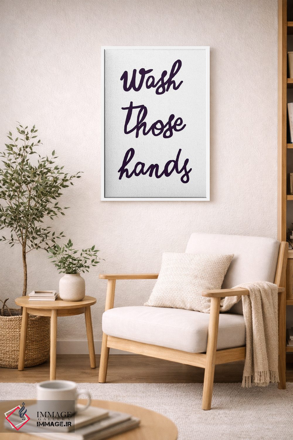تابلو دکوراتیو دست ها را بشویید اثر نینولا دیزاین - D5W