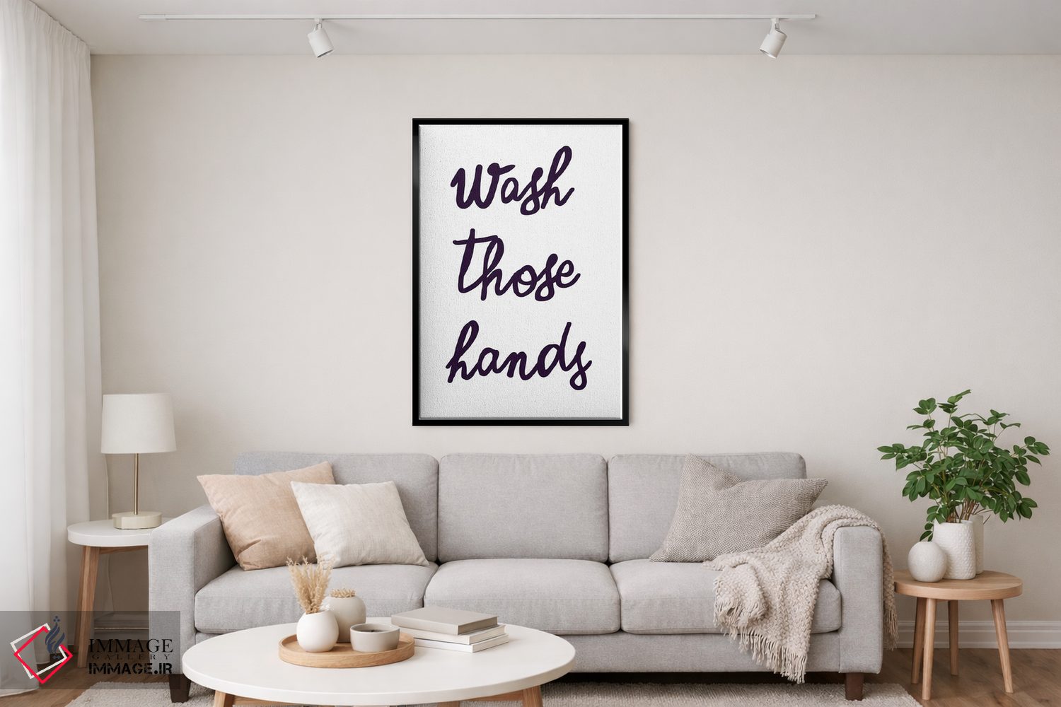 تابلو دکوراتیو دست ها را بشویید اثر نینولا دیزاین - D3B