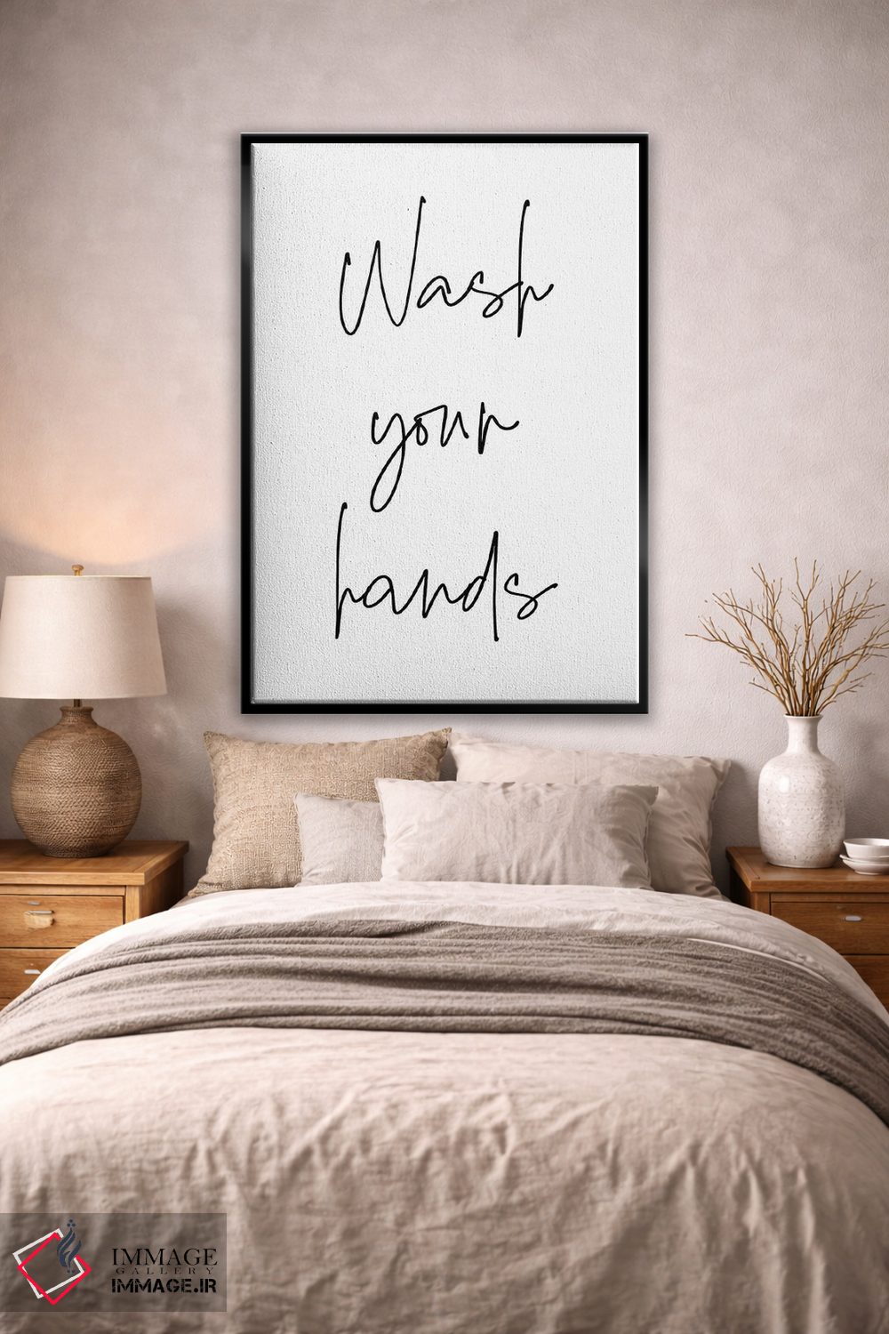 تابلو دکوراتیو دست های خود را بشویید اثر نینولا دیزاین - D2B
