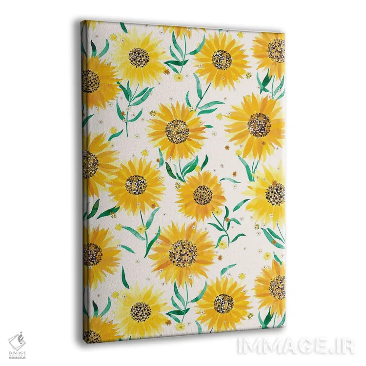 تابلو دکوراتیو آفتابگردان های گل دار تابستانی و صمیمی اثر نینولا دیزاین - نمای پرسپکتیو محصول