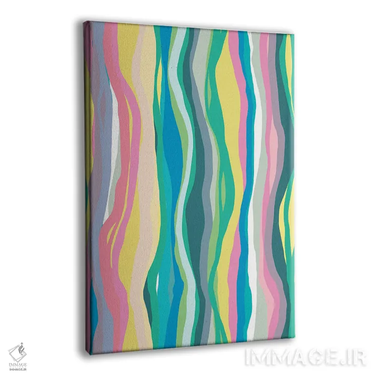 تابلو انتزاعی برش های عقیق رنگی اثر نینولا دیزاین - نمای پرسپکتیو محصول