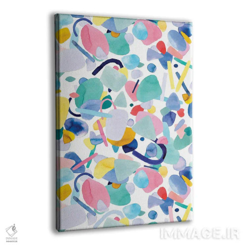 تابلو انتزاعی اشکال هندسی ارگانیک و انتزاعی اثر نینولا دیزاین - نمای پرسپکتیو محصول