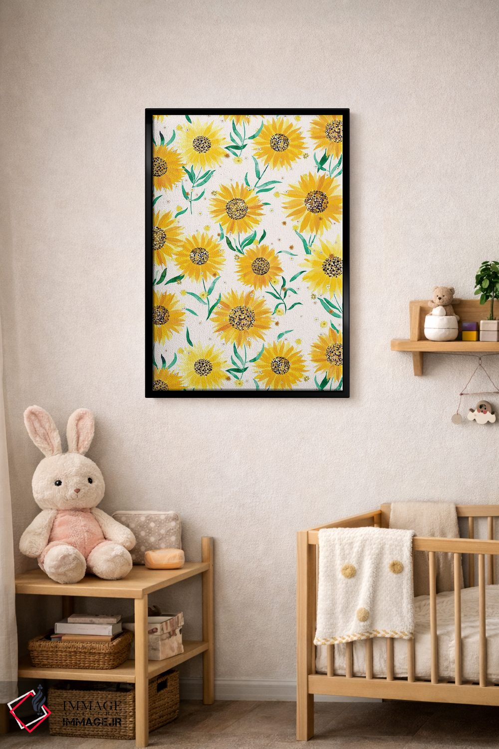 تابلو دکوراتیو آفتابگردان های گل دار تابستانی و صمیمی اثر نینولا دیزاین - D6B