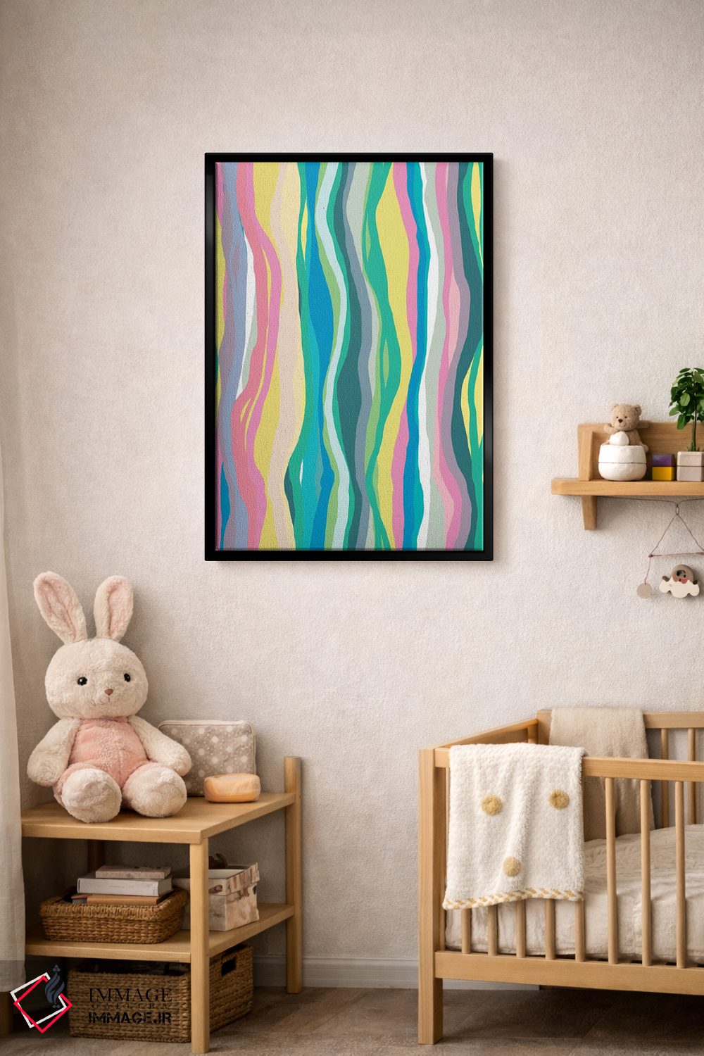 تابلو انتزاعی برش های عقیق رنگی اثر نینولا دیزاین - D5B