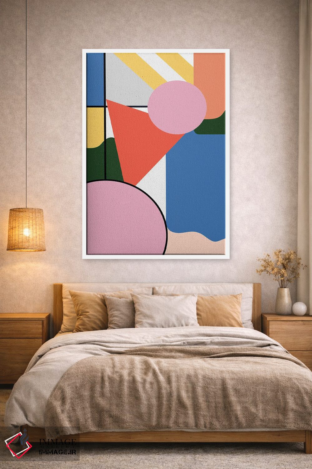 تابلو انتزاعی اشکال ساده موندریان باوهاوس اثر نینولا دیزاین - D1W