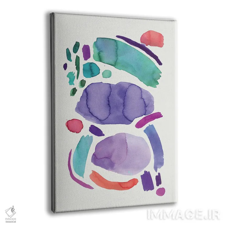 تابلو مینیمال طرح انتزاعی مینیمال آبی اثر نینولا دیزاین - نمای پرسپکتیو محصول