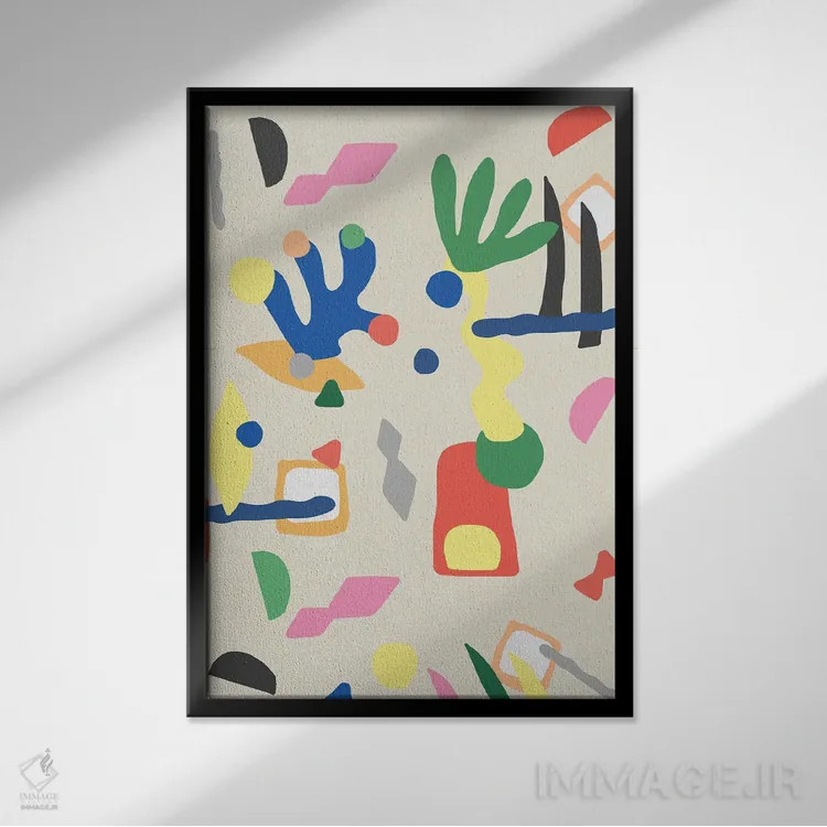 تابلو مینیمال قطعات مدرن اثر نینولا دیزاین - نمای قابدار مشکی