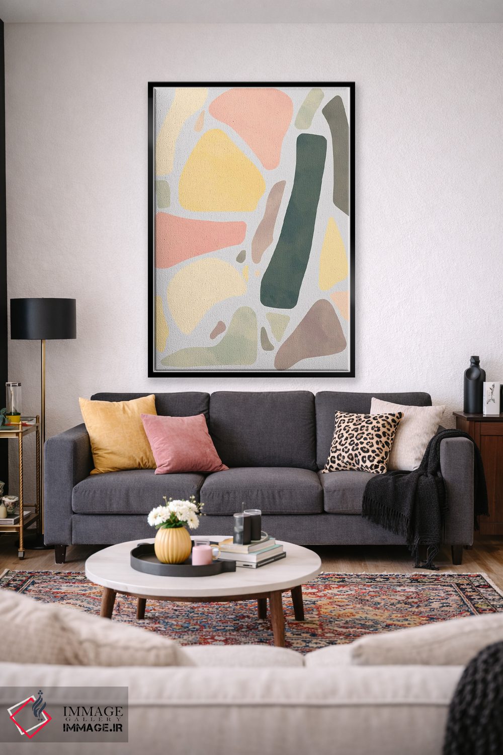 تابلو مینیمال اشکال انتزاعی روستایی ارگانیک سفالی اثر نینولا دیزاین - D2B