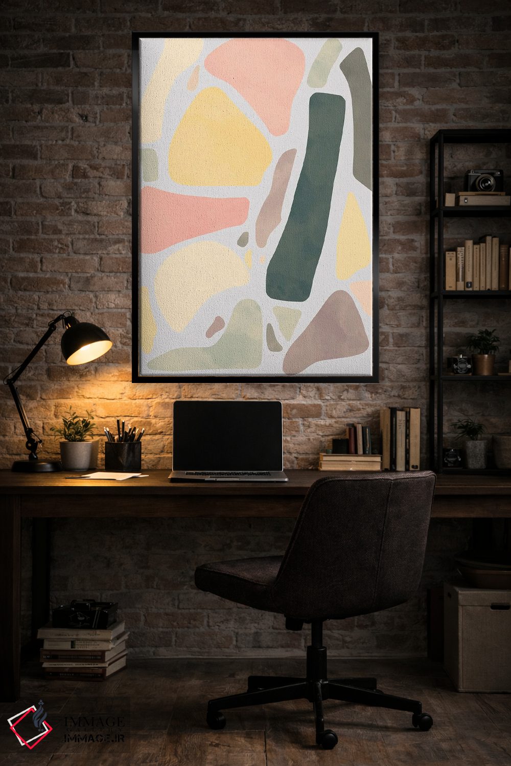 تابلو مینیمال اشکال انتزاعی روستایی ارگانیک سفالی اثر نینولا دیزاین - D6B