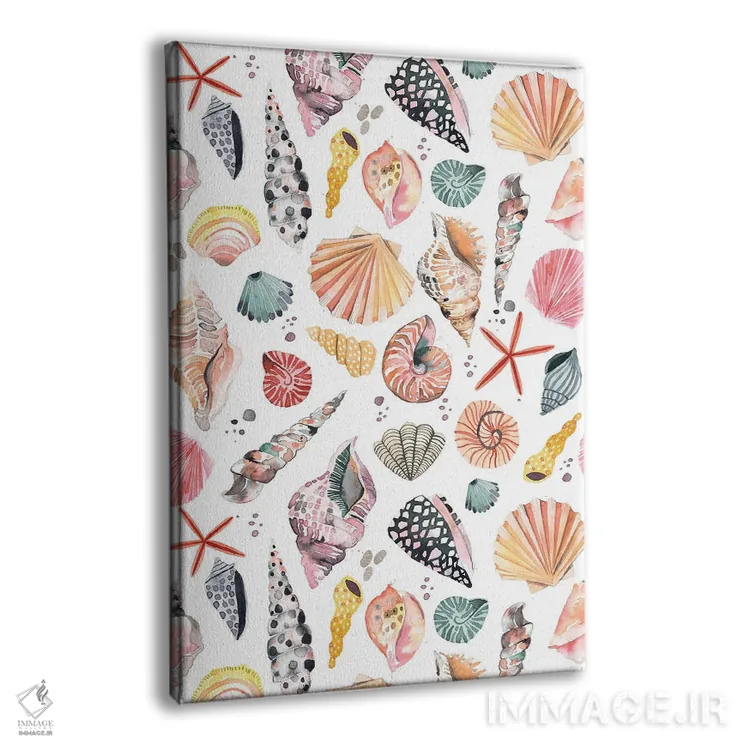 تابلو دکوراتیو صدف های دریایی و شن ساحلی اثر نینولا دیزاین - نمای پرسپکتیو محصول