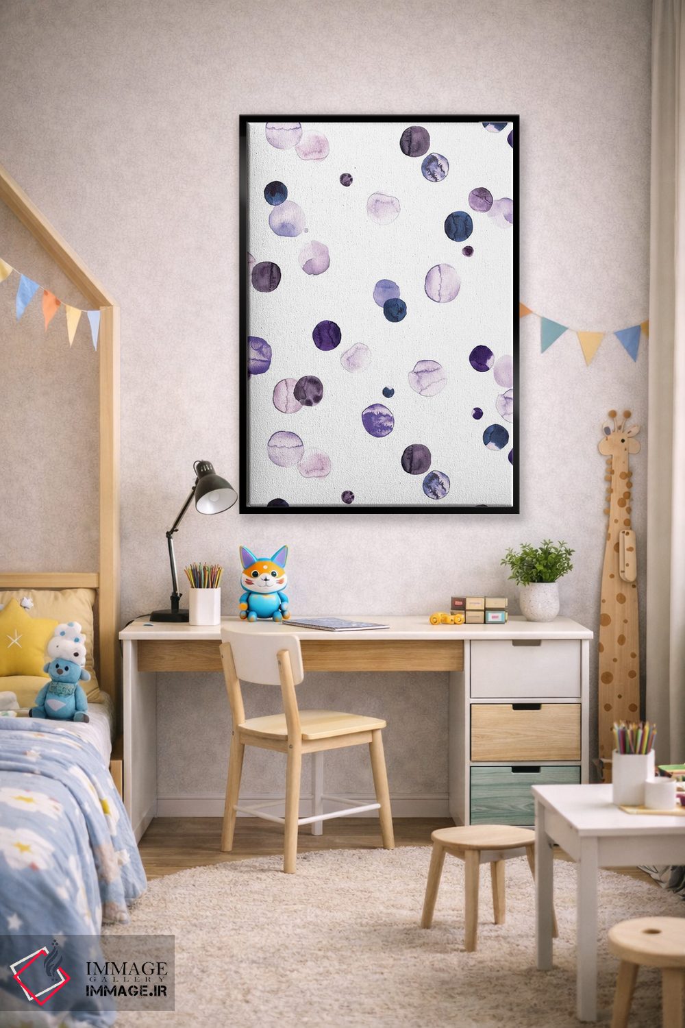 تابلو مینیمال خال خالی های وری پری و یاسی اثر نینولا دیزاین - D2B