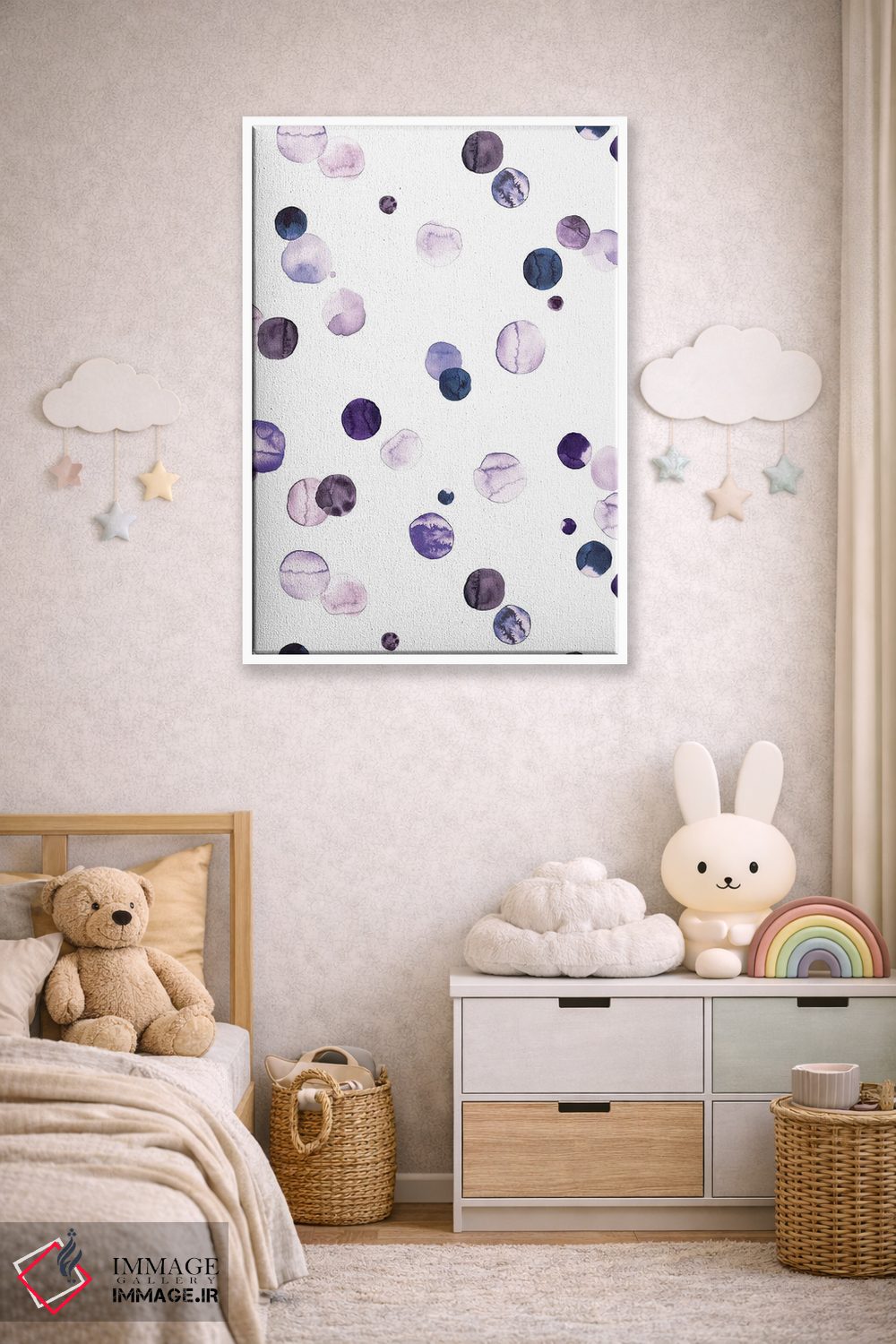 تابلو مینیمال خال خالی های وری پری و یاسی اثر نینولا دیزاین - D4W