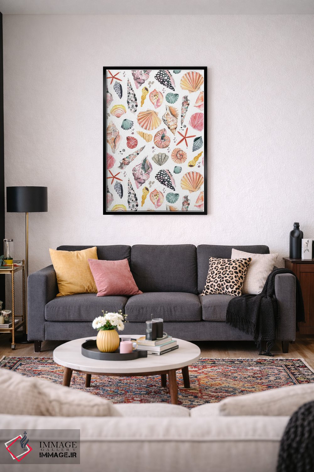تابلو دکوراتیو صدف های دریایی و شن ساحلی اثر نینولا دیزاین - D5B