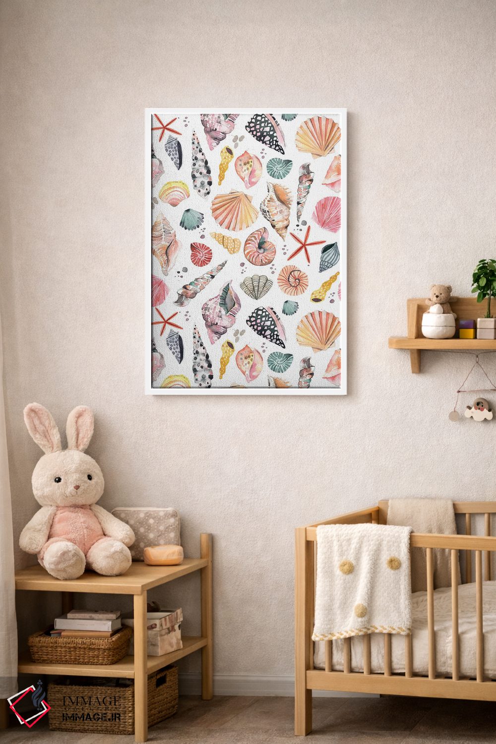 تابلو دکوراتیو صدف های دریایی و شن ساحلی اثر نینولا دیزاین - D4W