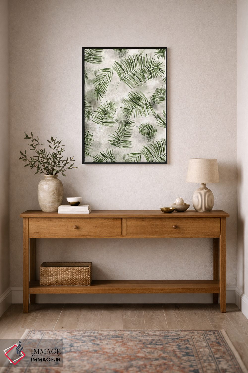 تابلو دکوراتیو نخل های سبز گیاهی اثر نینولا دیزاین - D1B