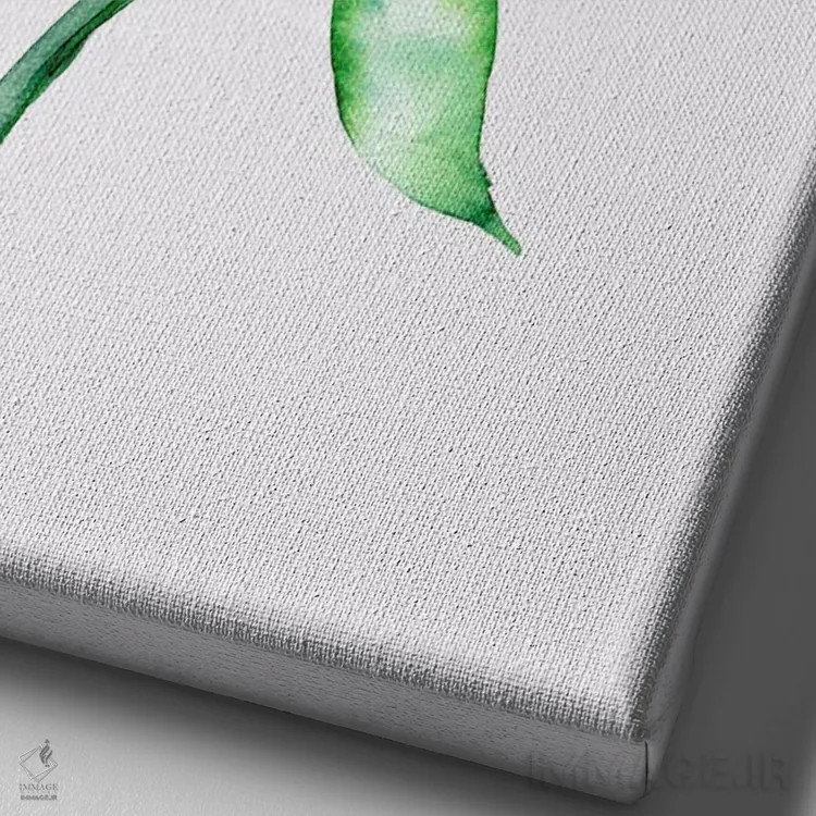 تابلو مدرن آبرنگ گل ادریسی اثر نینولا دیزاین - نمای نزدیک بافت بوم