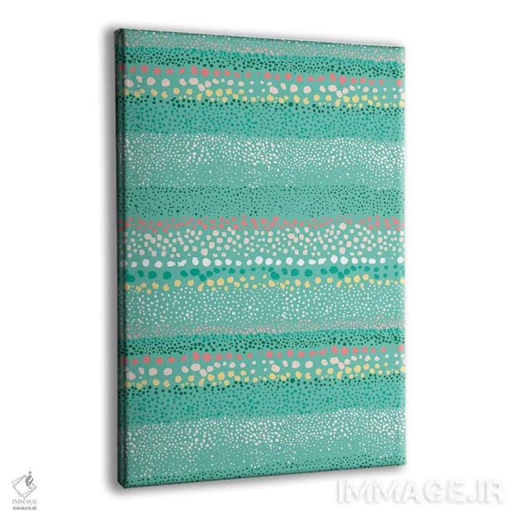 تابلو انتزاعی نقاط بافت دار کوچک سبز اثر نینولا دیزاین - نمای پرسپکتیو محصول