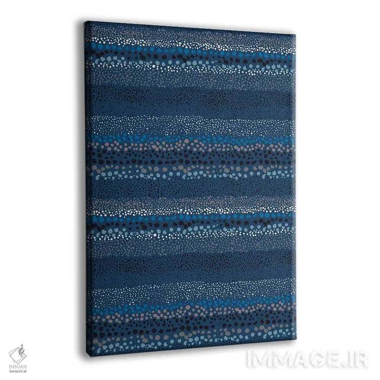 تابلو انتزاعی نقاط بافت دار کوچک سرمه ای اثر نینولا دیزاین - نمای پرسپکتیو محصول