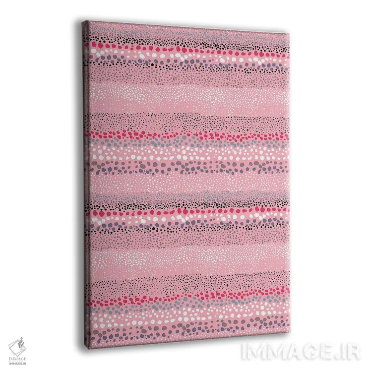 تابلو انتزاعی نقاط بافت دار کوچک رز اثر نینولا دیزاین - نمای پرسپکتیو محصول