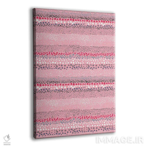 تابلو انتزاعی نقاط بافت دار کوچک رز اثر نینولا دیزاین - نمای پرسپکتیو محصول