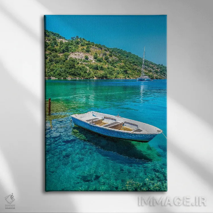 تابلو دکوراتیو آب زلال اثر نجدت دوزن - نمای روبهرو روی دیوار