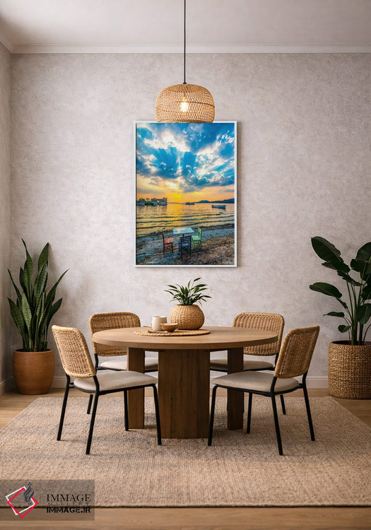 تابلو دکوراتیو غروب دریاچه ۳ اثر نجدت دوزن - D3W