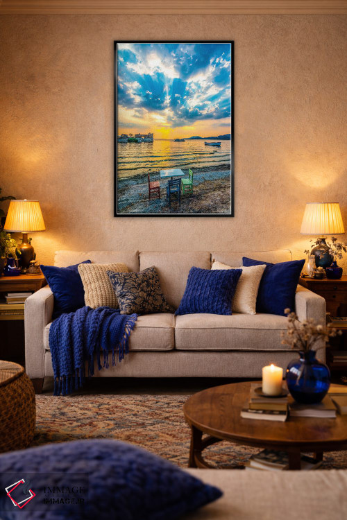 تابلو دکوراتیو غروب دریاچه ۳ اثر نجدت دوزن - D5B