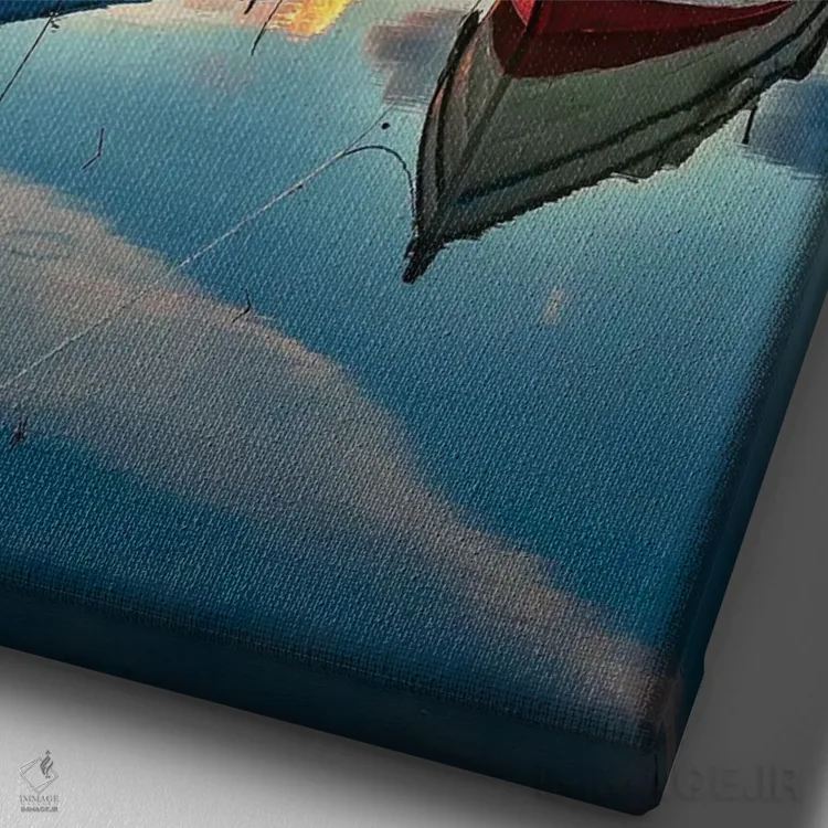 تابلو دکوراتیو کارینا اثر نجدت دوزن - نمای نزدیک بافت بوم