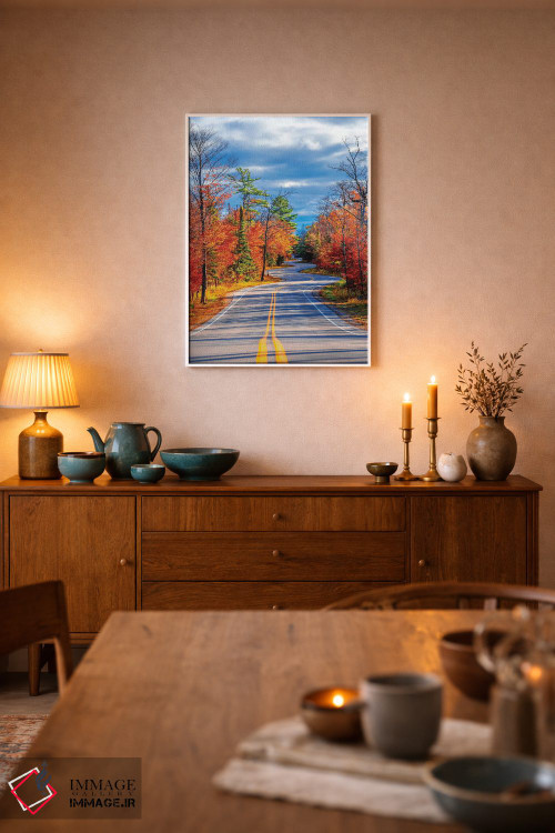 تابلو دکوراتیو جاده پیچ دار اثر نجدت دوزن - D5W