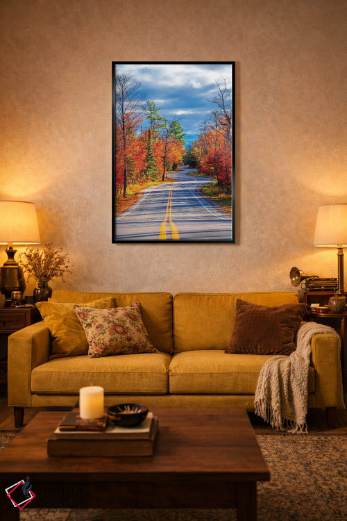 تابلو دکوراتیو جاده پیچ دار اثر نجدت دوزن - D4B