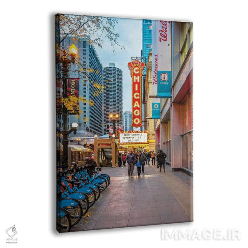 تابلو دکوراتیو تئاتر شیکاگو اثر نجدت دوزن - نمای پرسپکتیو محصول