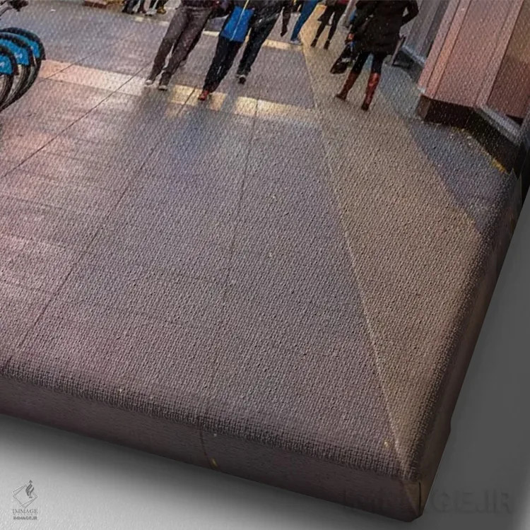 تابلو دکوراتیو تئاتر شیکاگو اثر نجدت دوزن - نمای نزدیک بافت بوم