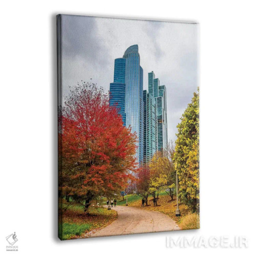 تابلو دکوراتیو آسمان خراش ها در شیکاگو اثر نجدت دوزن - نمای پرسپکتیو محصول
