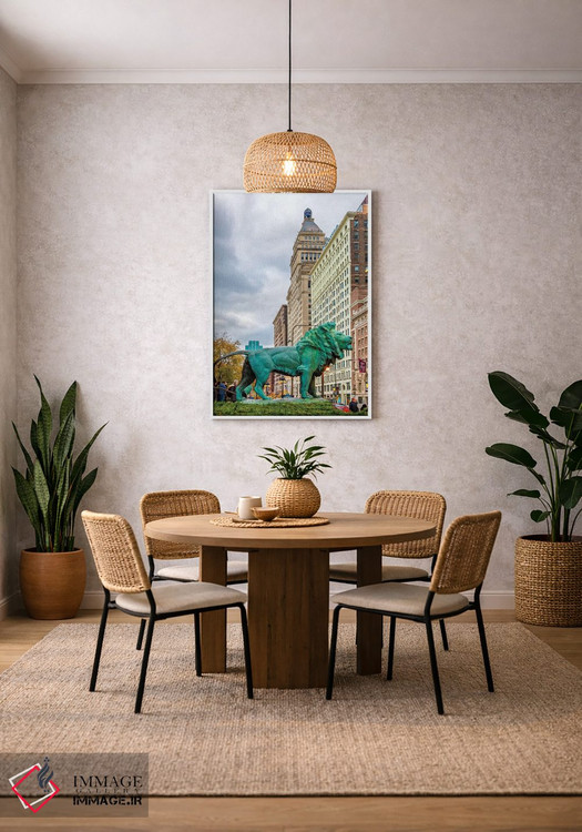 تابلو دکوراتیو شیر شیکاگو اثر نجدت دوزن - D2W