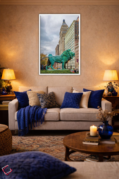 تابلو دکوراتیو شیر شیکاگو اثر نجدت دوزن - D3W