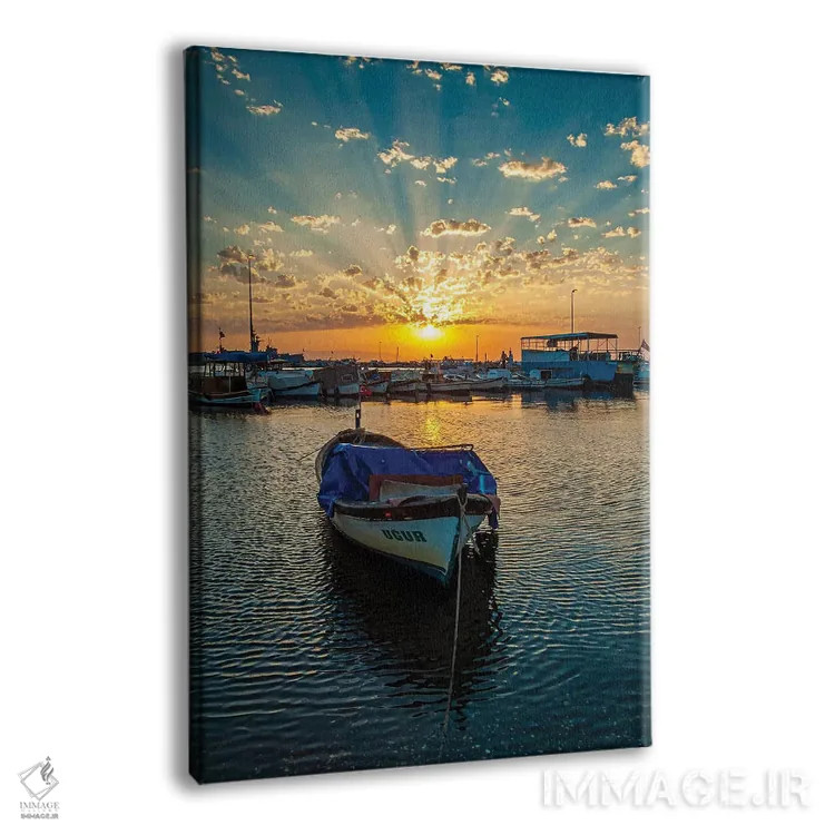 تابلو دکوراتیو پرتوهای غروب اثر نجدت دوزن - نمای پرسپکتیو محصول