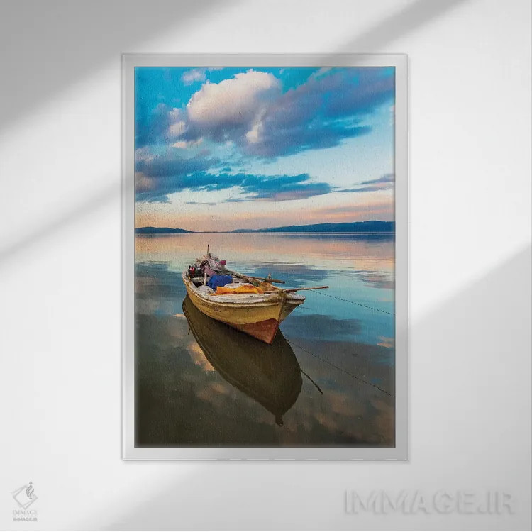 تابلو دکوراتیو تنها بودن اثر نجدت دوزن - نمای قابدار سفید