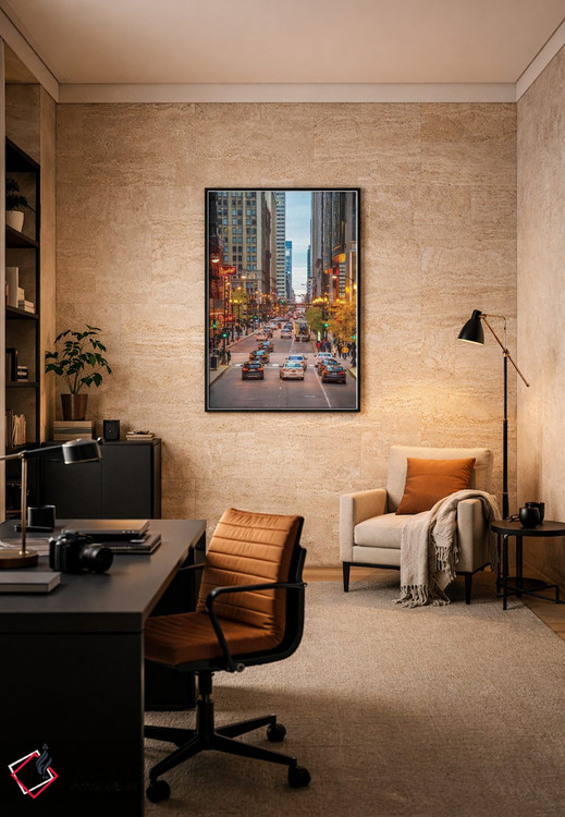 تابلو دکوراتیو ترافیک در شیکاگو اثر نجدت دوزن - D3B