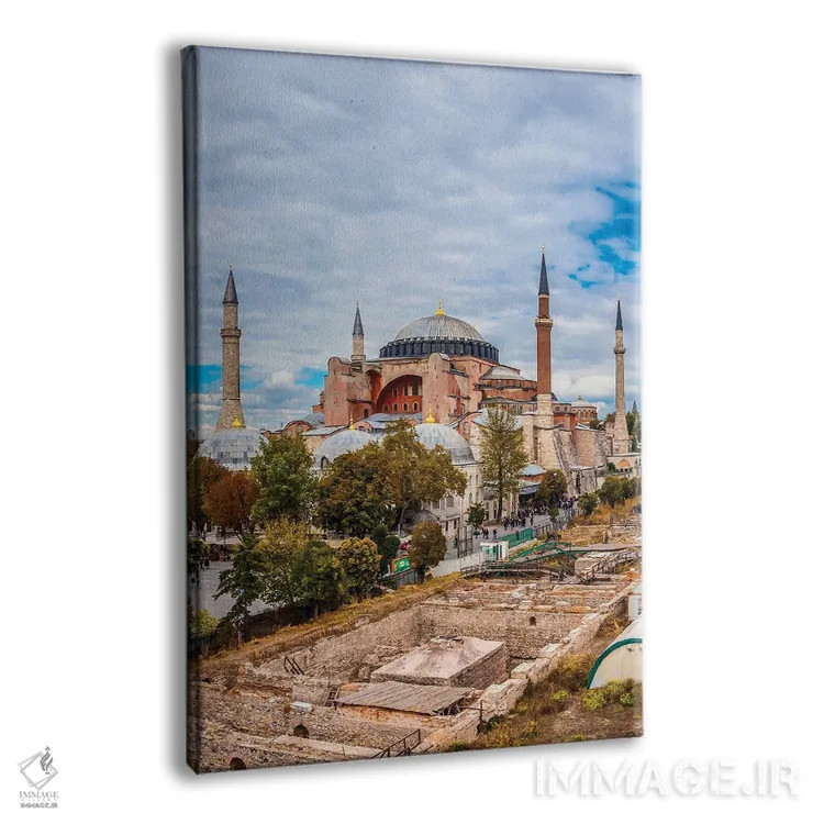 تابلو دکوراتیو Istanbul,ایاصوفیه، استانبول اثر نجدت دوزن - نمای پرسپکتیو محصول