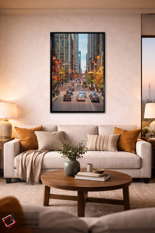 تابلو دکوراتیو ترافیک در شیکاگو اثر نجدت دوزن - D1B