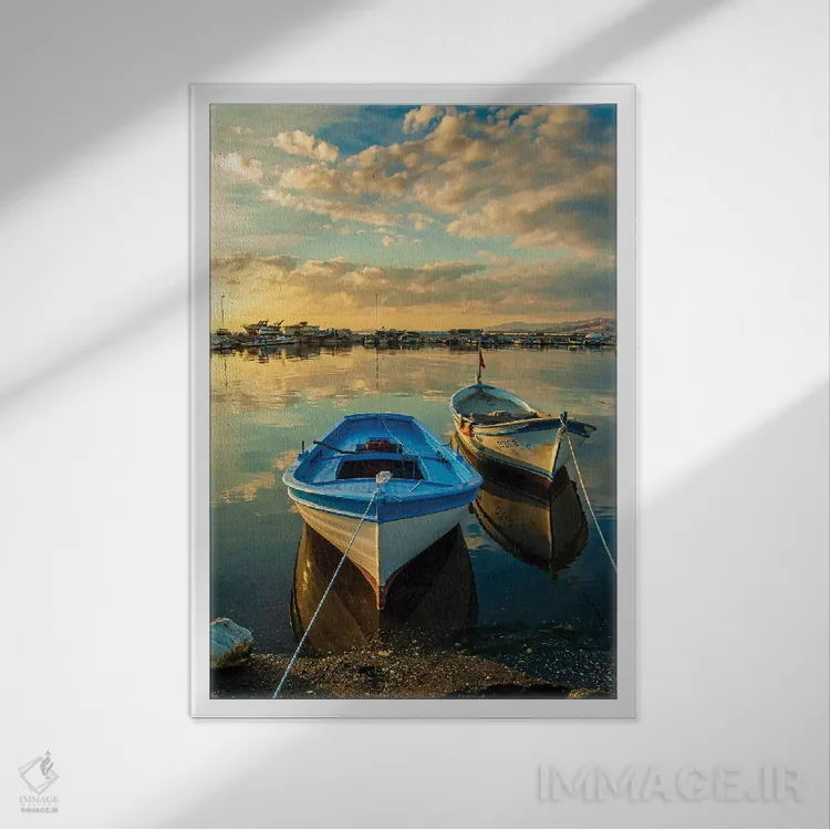 تابلو دکوراتیو زیبایی چوبی اثر نجدت دوزن - نمای قابدار سفید