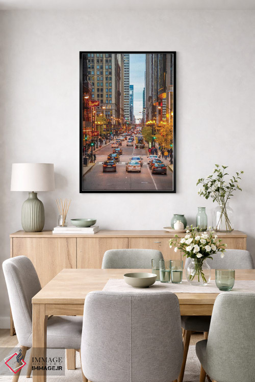 تابلو دکوراتیو ترافیک در شیکاگو اثر نجدت دوزن - D4B