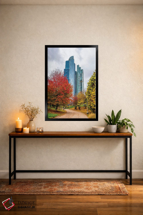 تابلو دکوراتیو آسمان خراش ها در شیکاگو اثر نجدت دوزن - D6B