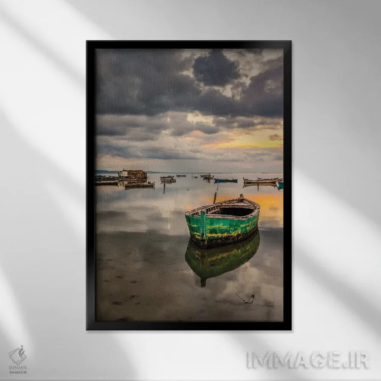 تابلو دکوراتیو ابری اثر نجدت دوزن - نمای قابدار مشکی