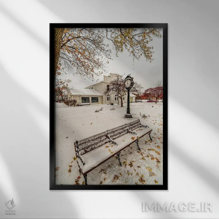 تابلو دکوراتیو شهر لانگ گروو اثر نجدت دوزن - نمای قابدار مشکی