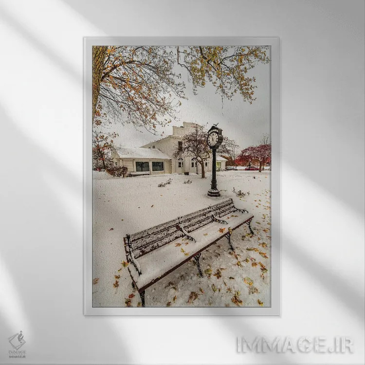تابلو دکوراتیو شهر لانگ گروو اثر نجدت دوزن - نمای قابدار سفید